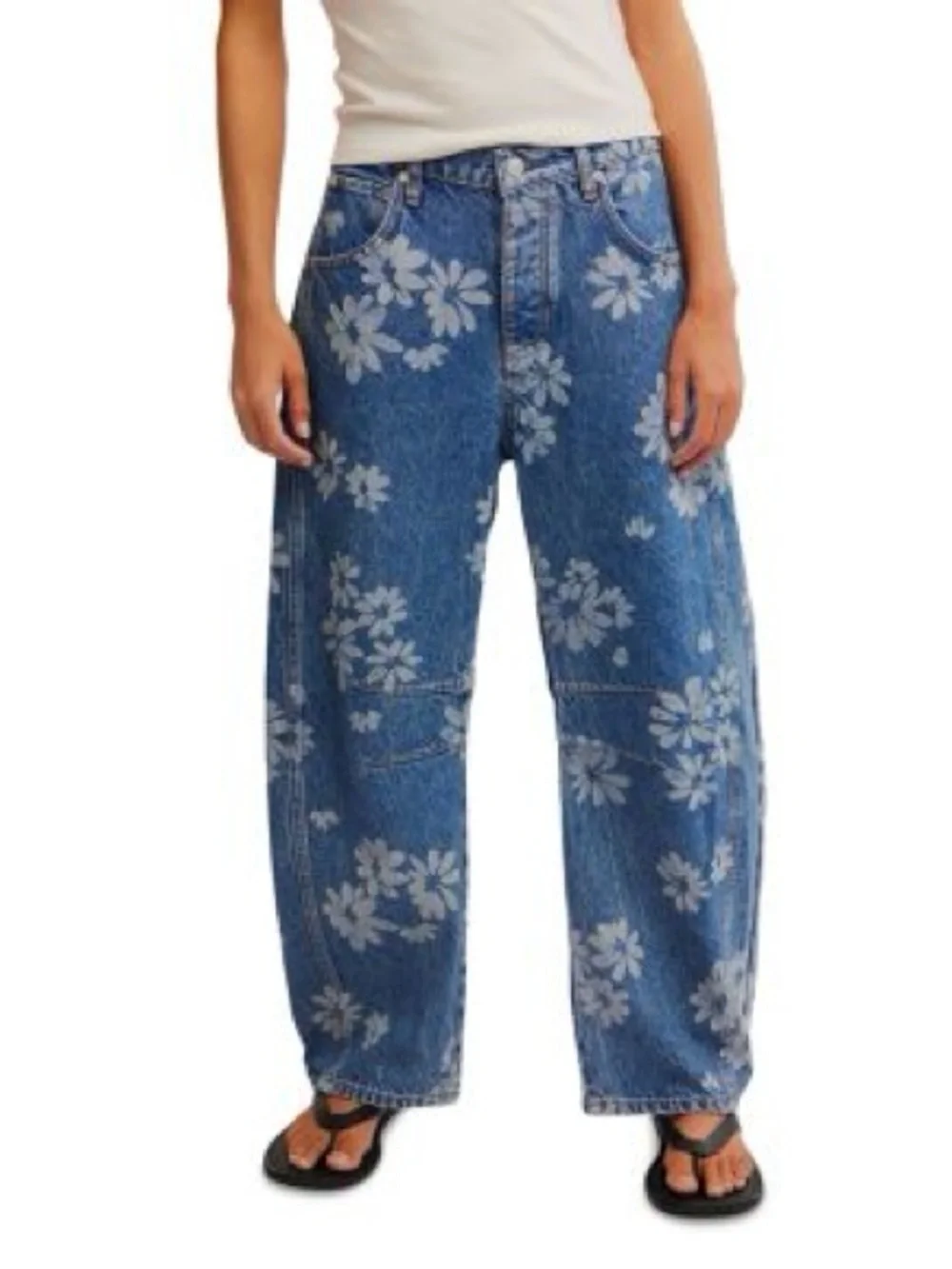 Free People Good Luck Barrel Jeans Daisy 27,30 - Picture 3 of 8